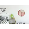 Figuren - Abstract - Roze Wandcirkel aluminium klein -kinderkamer