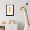 Waterijsje - Retro - Stokje - Roze fotolijst zwart zonder passe partout klein -usfeer4_kinderkamer