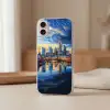 Zonsondergang Frankfurt - Stad - Skyline - Water Apple iPhone 16 klein -sfeer2