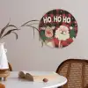 Kerstman - Rendier - Tekst - Rood - Zwart Akoestische PET Vilt - Rond klein -sfeer3