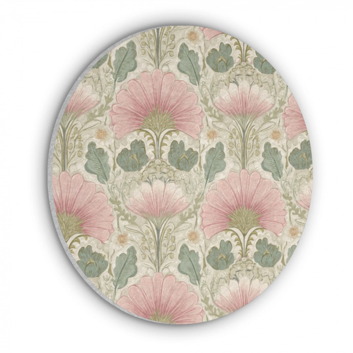 Klassiek - Patroon - Roze Akoestische PET Vilt - Rond klein 838 -3d