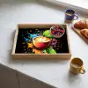 Koffie - Graffiti - Drinken - Abstract Dienblad Rechthoek middel -sfeer2