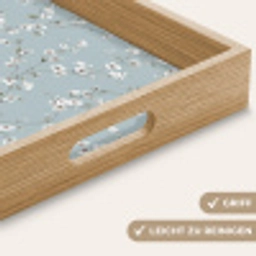 Klassiek - Bloemen - Blauw Dienblad Rechthoek middel 911 -USP_HandgreepDE