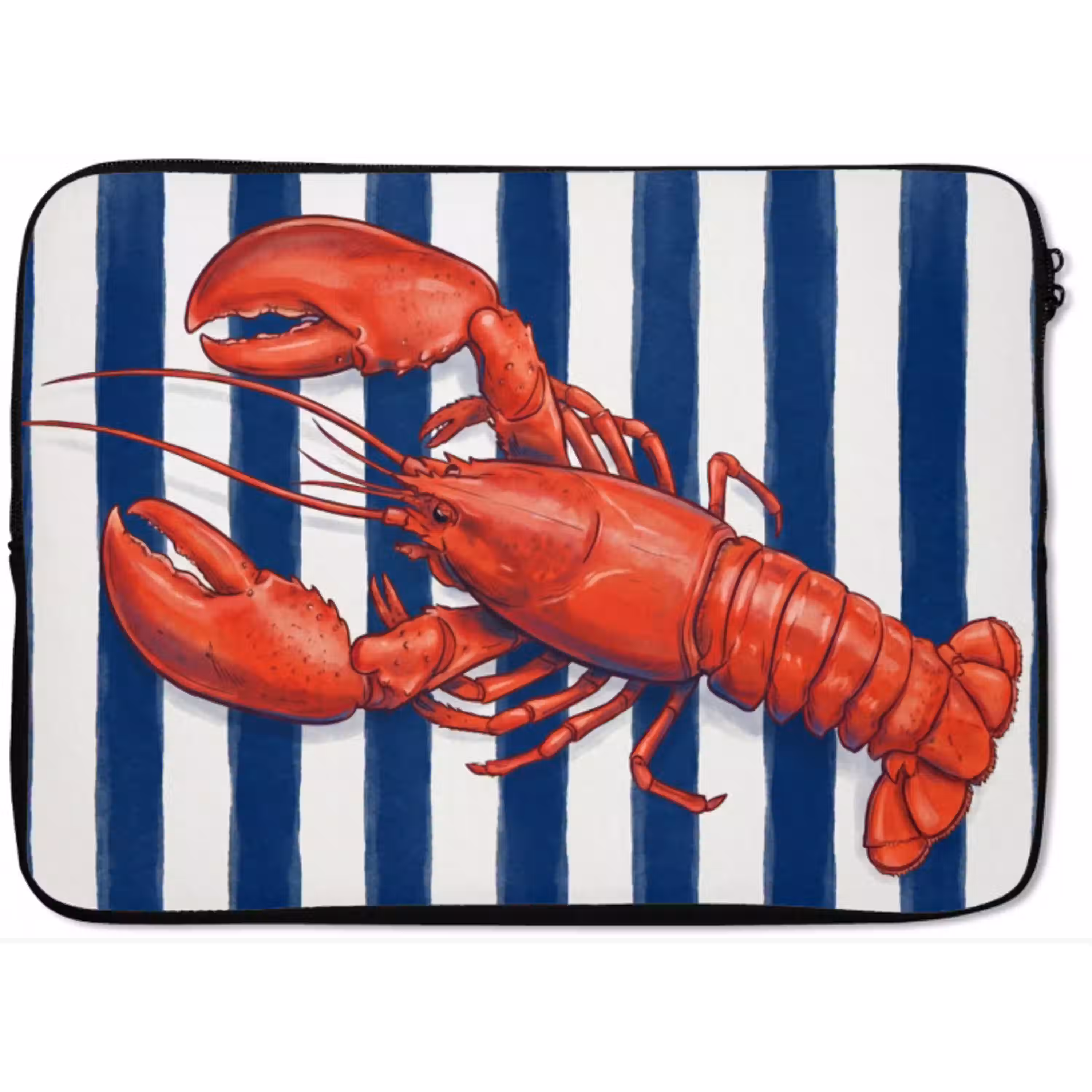 Schaaldier - Kreeft - Marine - Illustratie - Rood laptophoes neopreen klein -zkaufland3dotto