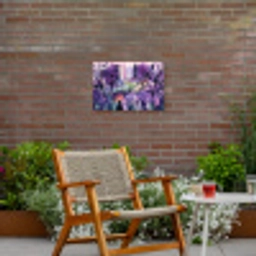 Park - Bomen - Bloemen - Gebouwen Tuinposter op houten frame 2 cm dik klein -sfeer3