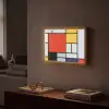 Kunst - Mondriaan - Oude meesters - Compositie 2 Light Box met batterij (Wandlamp) middel -sfeer1