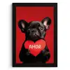 Amor - Hond  - Hartje - Rood KitchenYeah - Keuken - Fotolijst klein -3d