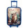 Uil met vlinders in mystiek bos Kinderkoffer - Blauw klein -zz3dotto