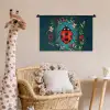 Bloemen - Lieveheersbeestje - Hartje - Rood Wandkleed katoen klein -wsfeer5_kind