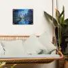 Stad Kuala Lumpur - Skyline - Wolkenkrabbers - Water tuinposter los doek klein -sfeer7