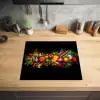 Groente - Eten - Kruiden - Graffiti - Koken Inductie beschermer vinyl 3mm middel -sfeer5
