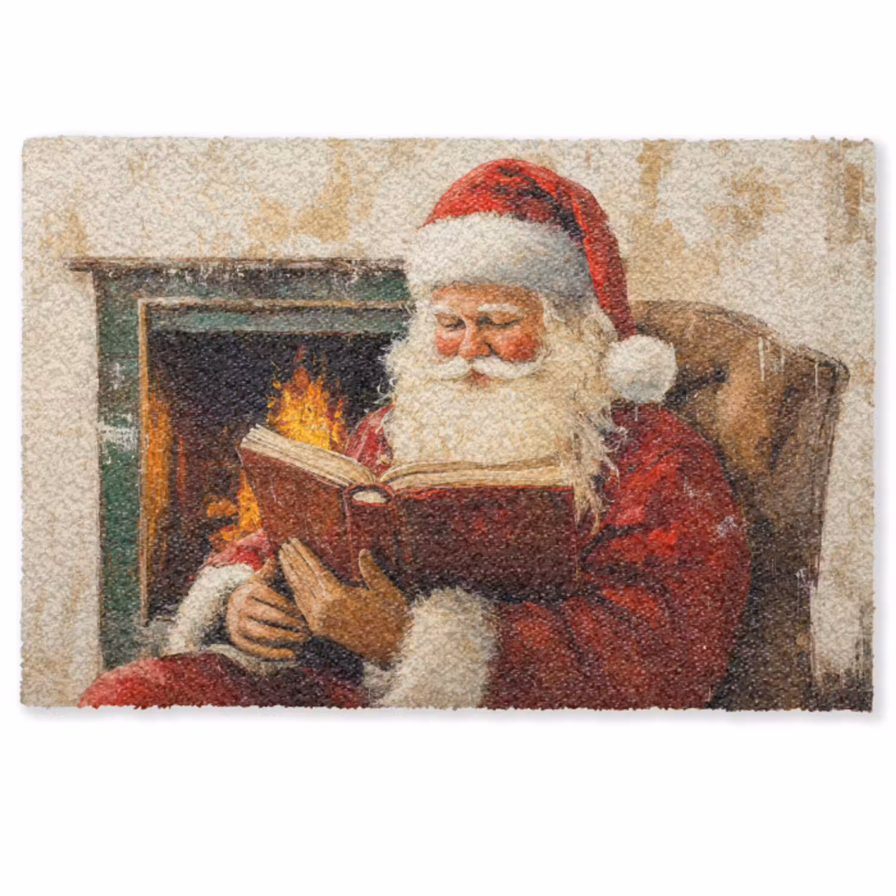 Kerst - Kerstman - Winter - Open Haard Deurmat klein -zkaufland3d