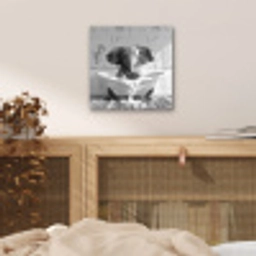 Olifant - Vintage - Dieren - Zwart - Wit aluminium wit klein -sfeer3