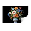 Vaas - Boeket - Bloemen - Kleur Muursticker klein -3d