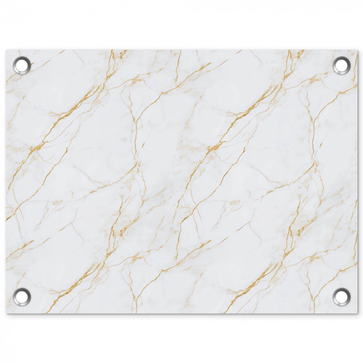 Wit - Marmer - Goud - Luxueus tuinposter los doek klein 239 -3d