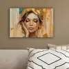Vrouwen - Portret - Luxe - Goud canvas 2cm klein -sfeer3
