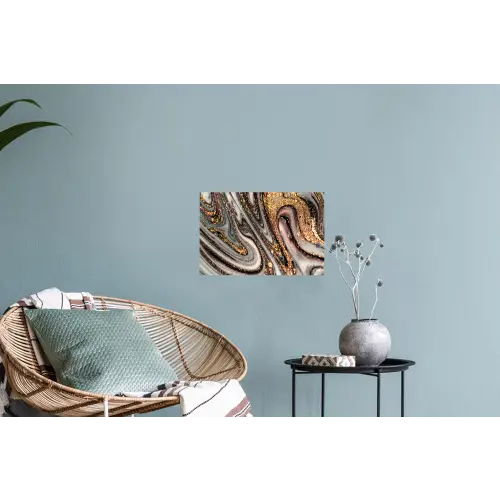 Marmerlook - Goud - Glitter - Luxe - Marmer - Wit Muursticker klein -plant