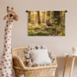 Houtsnip - Bos - Bladeren - Herfst - Gecamoufleerd Wandkleed katoen klein -wsfeer5_kind