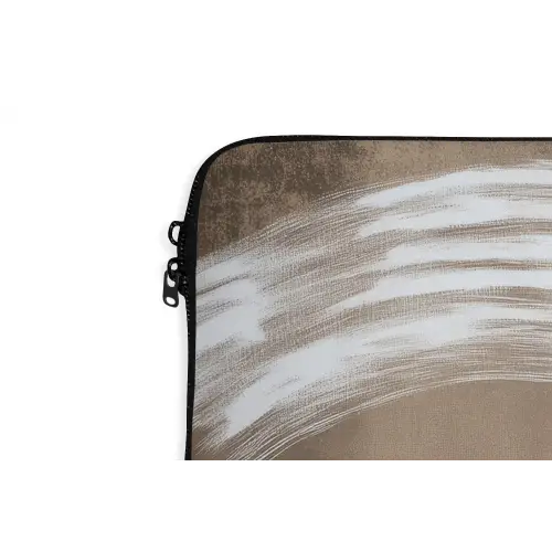 Verf - Bruin - Japandi laptophoes neopreen klein -detail