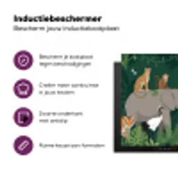 Tropisch - Jungle -  Groen Inductie beschermer vinyl 3mm middel -zzzzzzz-cc-usp