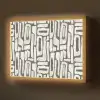 Donker - Wit - Abstract Light Box met batterij (Wandlamp) middel 907 -z3d_website