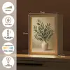 Vaas - Olijftakken - Bladeren - Beige Light Box met kabel (Tafellamp) klein -USP_NL