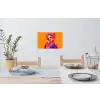 Kimono - Hondje - Bloemenkroon - Oranje Muursticker klein -eettafel