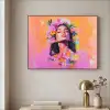 Portret - Bloemenkroon - Vrouw Textielframe - compleet frame klein -sfeer2