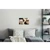 Abstract - Vormen - Modern - Beige Muursticker klein -slaapkamer