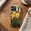 Bloemen - Geel - Wazig Telefoonhoesje iPhone 17 Pro klein -sfeer1