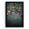 Kerstomlijsting - Hulst - Kleurrijk fotolijst zwart zonder passe partout klein -3d