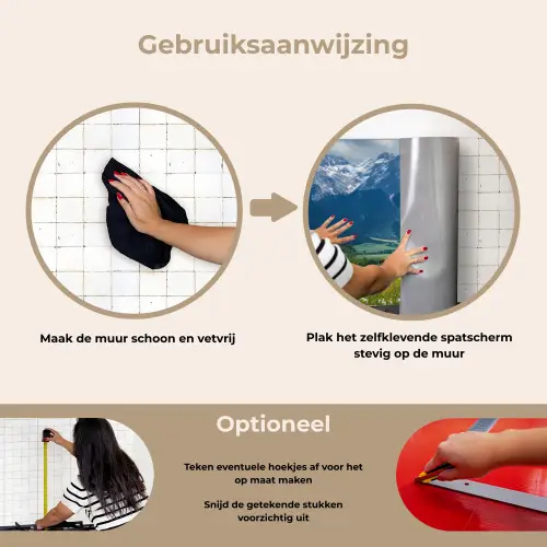 Alpen - Weide - Bergen - Koeien keuken achterwand spatscherm klein -gebruiksaanwijzing_NL