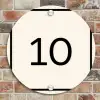 Beige - Kader - Regulier Naambord Rond klein -sfeer2