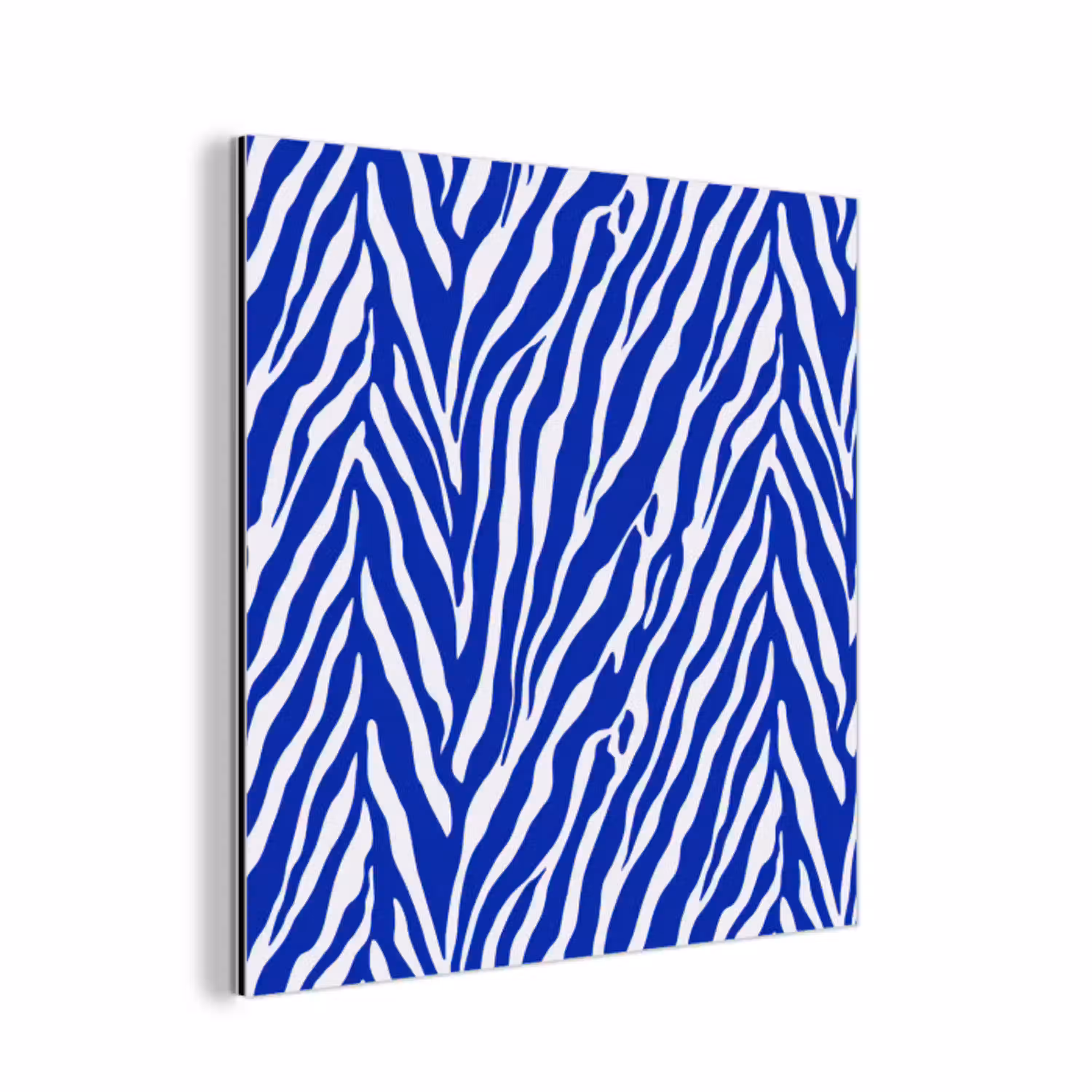 Zebra - Patroon - Kobalt - Blauw aluminium wit klein 46 -3d