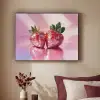 Disco - Fruit - Glitter - Strawberry Textielframe - compleet frame klein -sfeer1