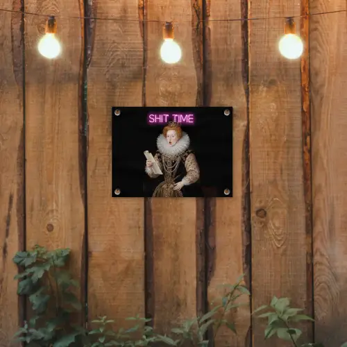 Portret - Humor - Neon tuinposter los doek klein -sfeer1