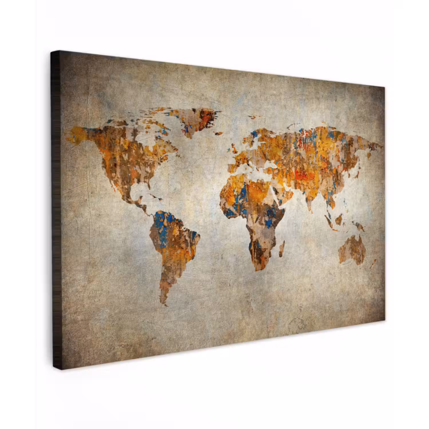 Canvas schilderij - Wereldkaart - Vintage - Abstract - Kinderen - Jongens - Meisjes