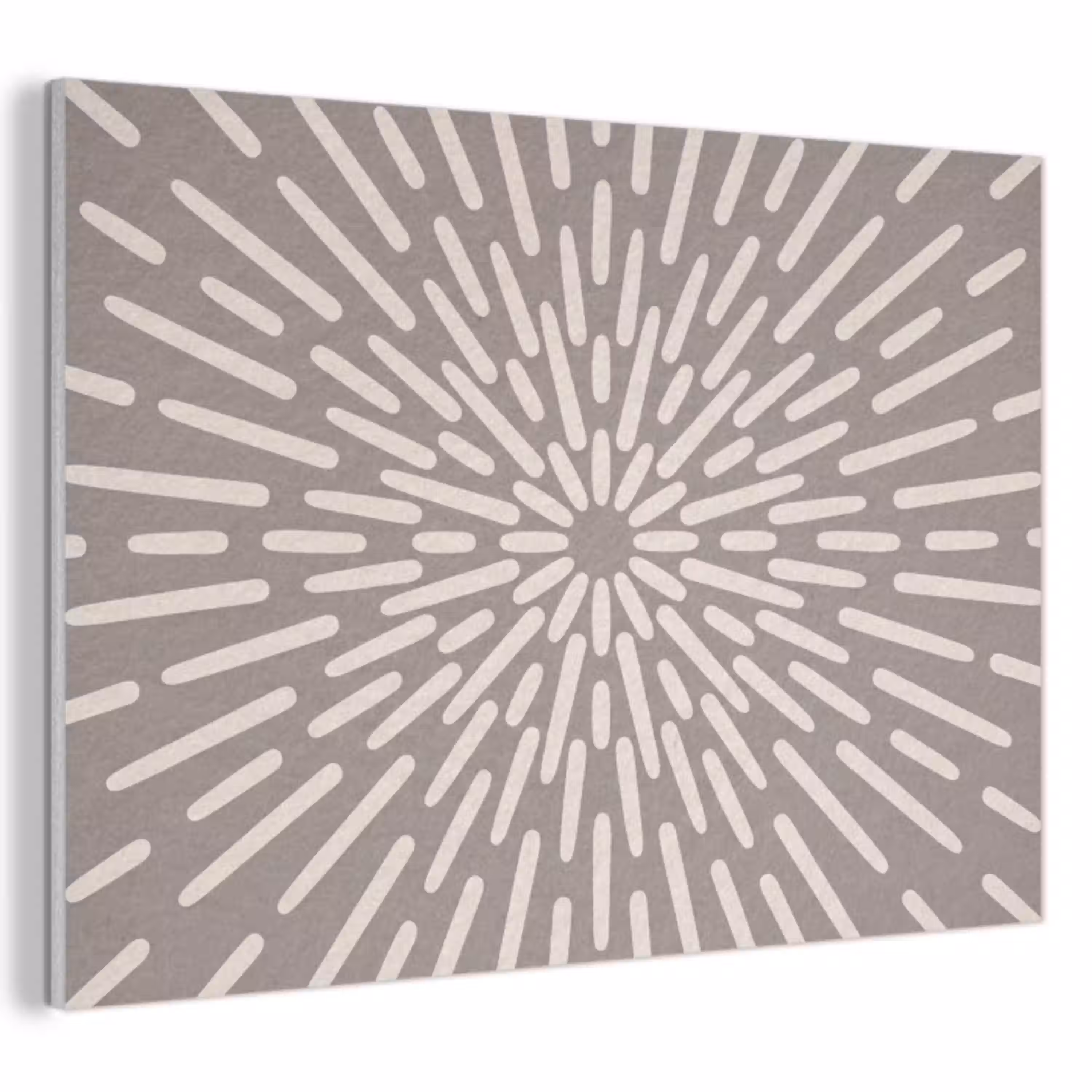 Patroon - Stralen - Abstract - Modern - Grijs PET vilt klein -3d