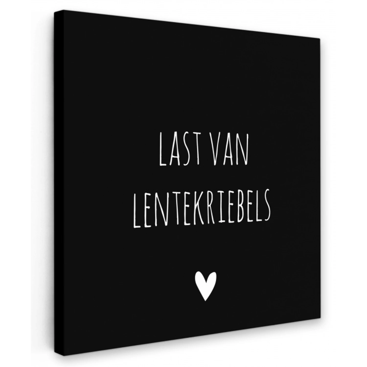Quotes - Spreuken - Lentekriebels Tuinposter op houten frame 2 cm dik klein -3d
