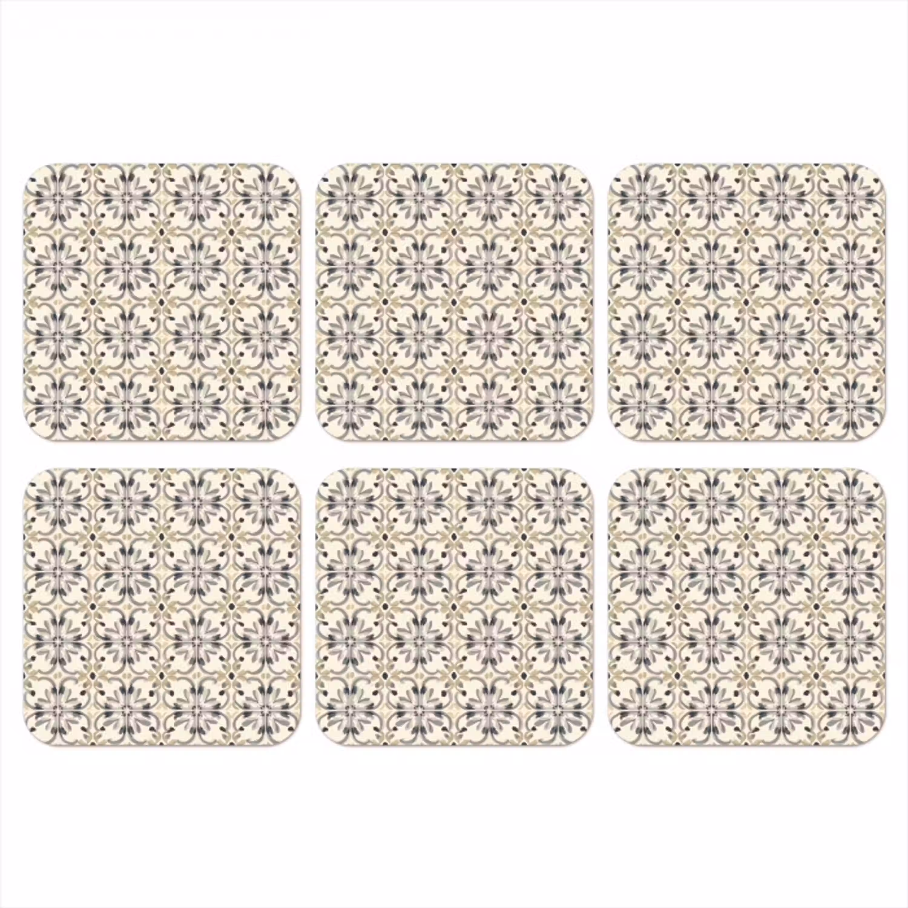 Floraal - Patroon - Kleurrijk onderzetter kurk middel 366 -3d