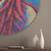 Regenboogkleuren - Man - schilderij Akoestische PET Vilt - Rond klein -sfeer5_closeup