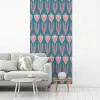 Blauw - Retro - Patroon - Hartjes fotobehang vinyl groot 64 -woonkamer