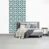 Patroon - Symmetrisch - Blauw fotobehang vinyl groot 64 -slaapkamer