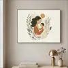 Illustratie - Moeder - Kind - Liefdevol Textielframe zwart klein -sfeer2