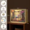 Eenhoorn - Bos - Kleurrijk - Bloemen - Meiden Light Box met batterij (Wandlamp kind) middel -USP_websiteoverzichtNL