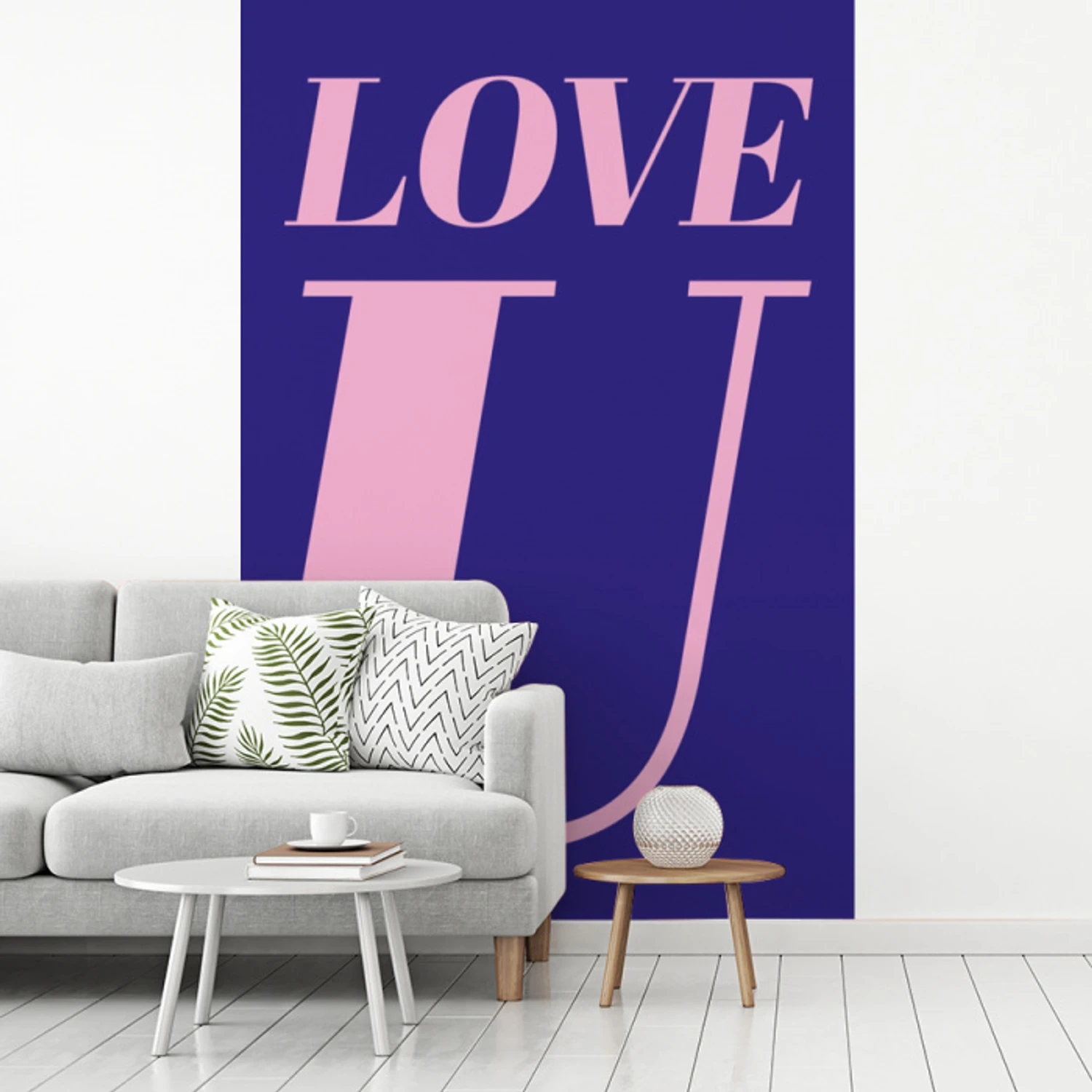 Love - Blauw - Valentijn fotobehang vinyl groot -woonkamer