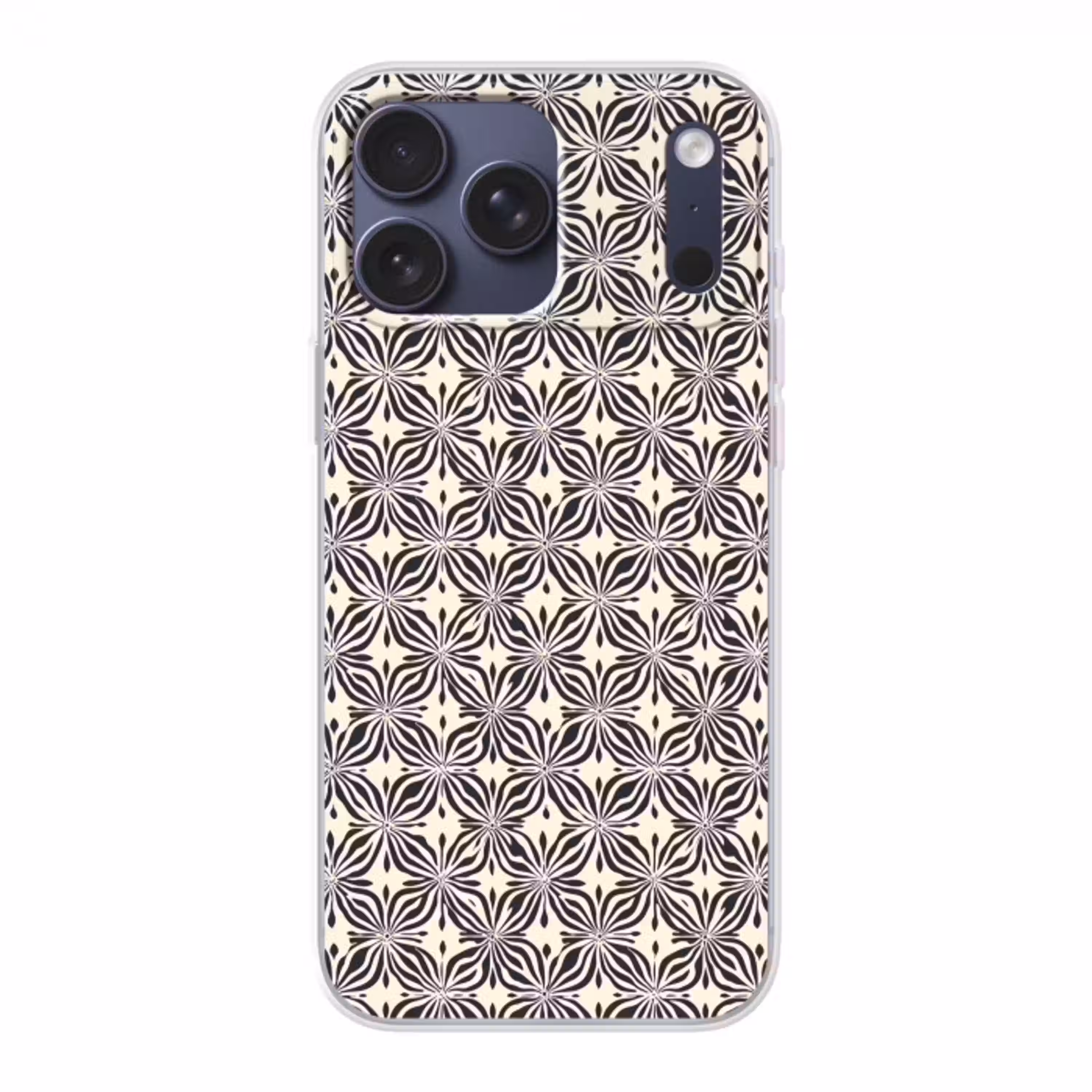 Grafisch - Patroon - Zwart Telefoonhoesje iPhone 17 Pro Max klein 879 -3d