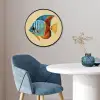 Vis - Vinnen - Blauw - Ogen Fotolijst rond zonder passe partout klein -sfeer2