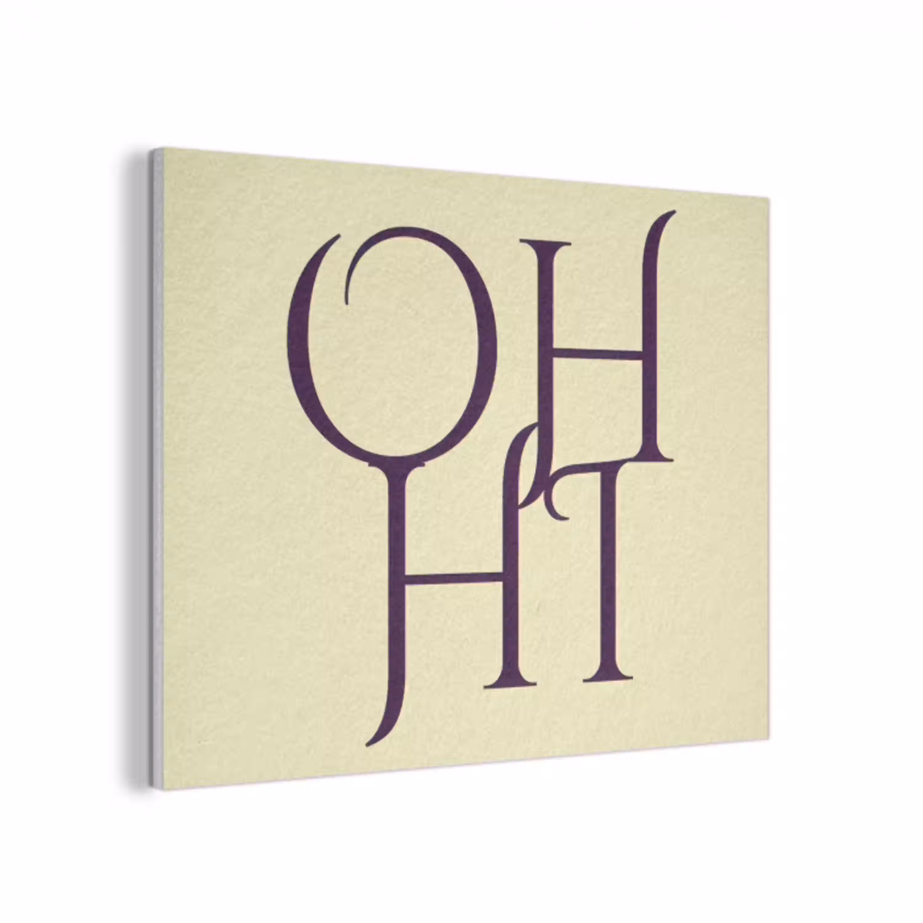 Oh hi - Geel - Monogram PET vilt klein -3d