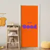 See the good - Paars - Oranje - Smiley deurposter klein -sfeer4